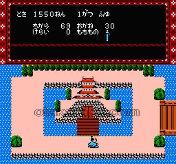 将軍(SHO GUN) ファミコンソフト / 起動確認済み プレイ画面 / 将軍 Famicom Game Gameplay Screenshot