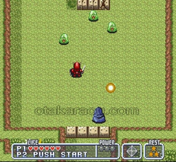 ホーリーストライカー スーパーファミコンソフト / 起動確認済み プレイ画面 / Fire Striker (Holy Striker) Super Famicom Game Gameplay Screenshot