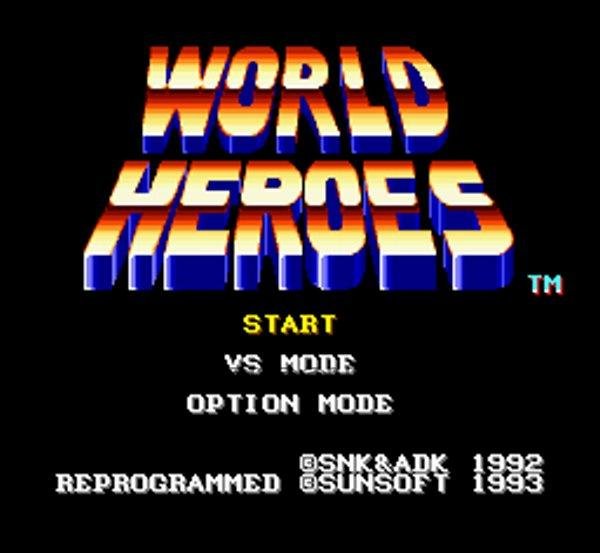 ワールドヒーローズ スーパーファミコンソフト / 起動確認済み プレイ画面 / World Heroes Super Famicom Game Gameplay Screenshot