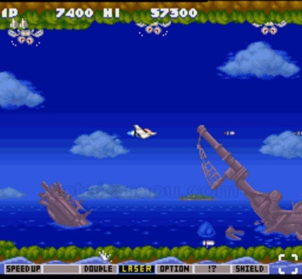 パロディウスだ! 神話からお笑いへ スーパーファミコンソフト / 起動確認済み プレイ画面 / Parodius DA Super Famicom Game Gameplay Screenshot