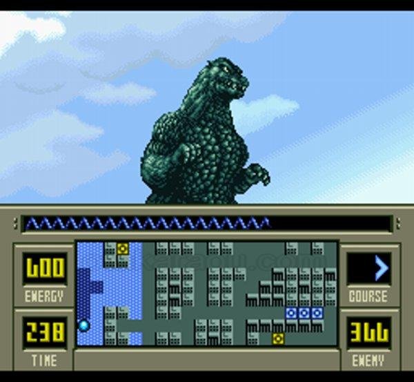 スーパーゴジラ(超ゴジラ) スーパーファミコンソフト / 起動確認済み プレイ画面 / スーパーゴジラ Super Famicom Game Gameplay Screenshot