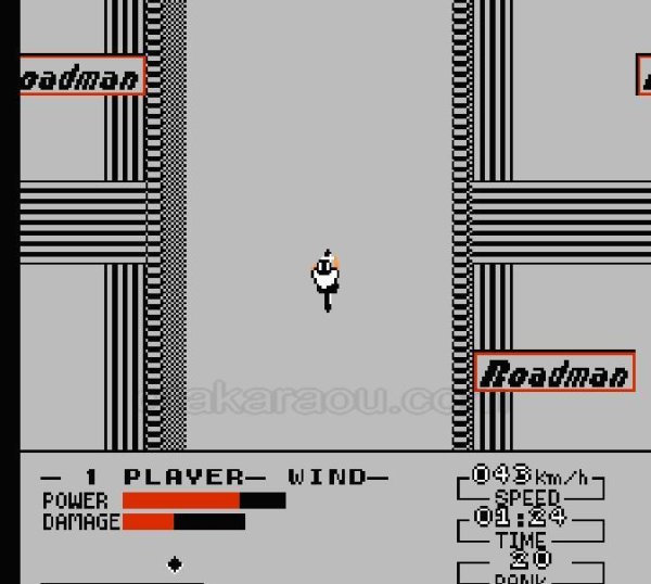 ロードマン ファミコンソフト / 起動確認済み プレイ画面 / Roadman Famicom Game Gameplay Screenshot