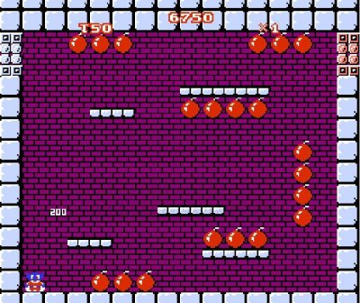 マイティボンジャック ファミコンソフト / 起動確認済み プレイ画面 / マイティボンジャック Famicom Game Gameplay Screenshot