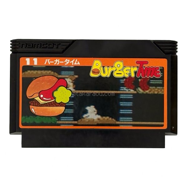 バーガータイム ファミコンソフト / 端子清掃済み 動作確認済み / BurgerTime Famicom Game Tested & Working