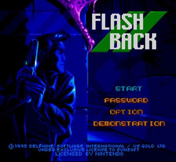 フラッシュバック スーパーファミコンソフト / 起動確認済み プレイ画面 / Flashback Super Famicom Game Gameplay Screenshot