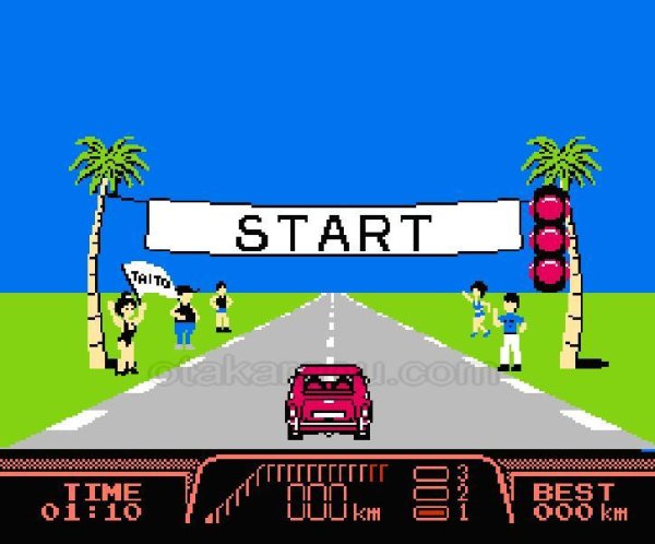 タイトーグランプリ ファミコンソフト / 起動確認済み プレイ画面 / Taito Grand Prix Famicom Game Gameplay Screenshot
