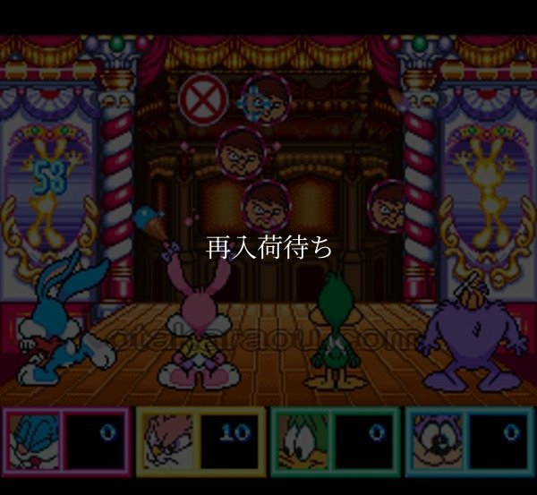 タイニー・トゥーンアドベンチャーズ ドタバタ大運動会 スーパーファミコンソフト / 起動確認済み プレイ画面 / Tiny Toon Adventures: Wacky Sports Challenge Super Famicom Game Gameplay Screenshot