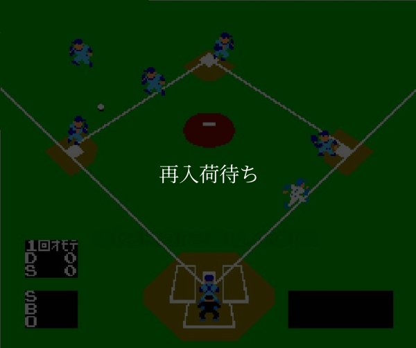ベースボール（絵柄版　後期） ファミコンソフト / 起動確認済み プレイ画面 / Baseball Famicom Game Gameplay Screenshot