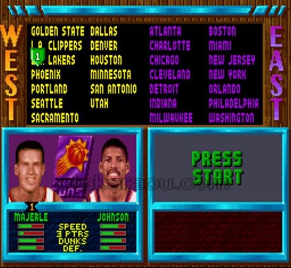 NBAジャム スーパーファミコンソフト / 起動確認済み プレイ画面 / NBAジャム Super Famicom Game Gameplay Screenshot