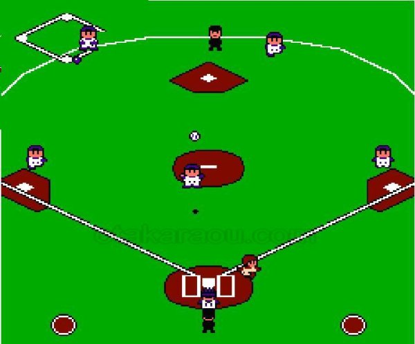 ホームランナイター ファミコンソフト / 起動確認済み プレイ画面 / Home Run Nighter Famicom Game Gameplay Screenshot
