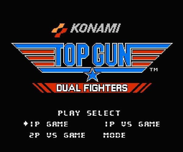 トップガン デュアルファイターズ ファミコンソフト / 起動確認済み プレイ画面 / Top Gun: The Second Mission Famicom Game Gameplay Screenshot