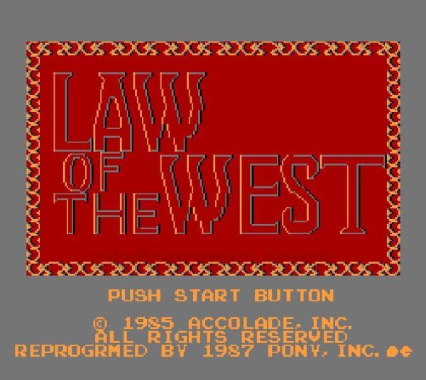 ロウ・オブ・ザ・ウエスト ファミコンソフト / 起動確認済み プレイ画面 / Law of the West Famicom Game Gameplay Screenshot