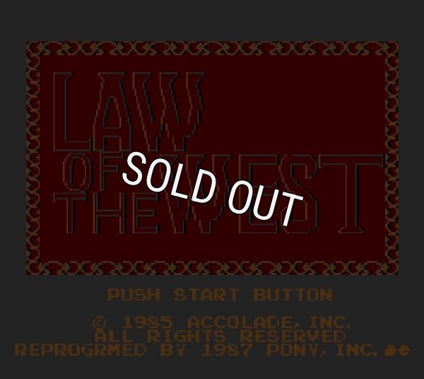 ファミコンソフト販売 ロウ・オブ・ザ・ウエスト