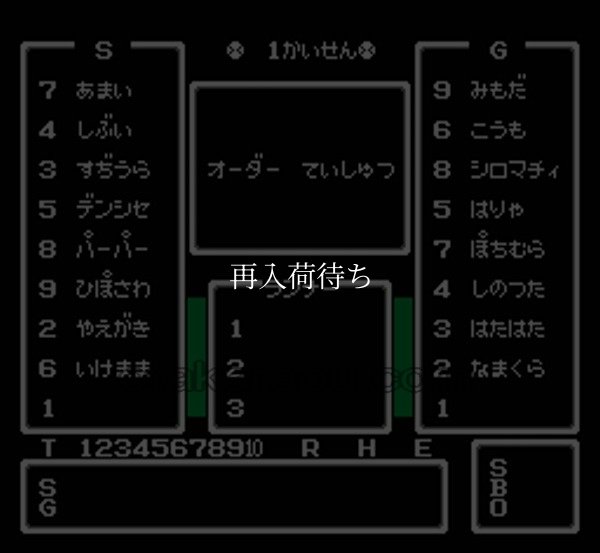 ベストプレープロ野球 ファミコンソフト / 起動確認済み プレイ画面 / Best Play Pro Yakyuu Famicom Game Gameplay Screenshot