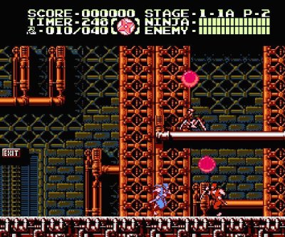 忍者龍剣伝3 ファミコンソフト / 起動確認済み プレイ画面 / Ninja Gaiden III Famicom Game Gameplay Screenshot