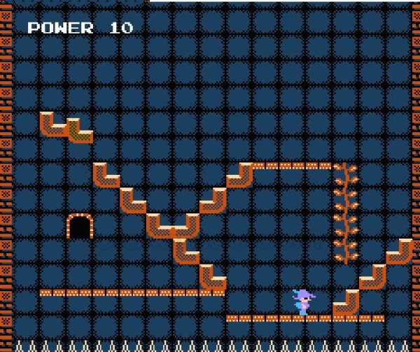 バベルの塔 ファミコンソフト / 起動確認済み プレイ画面 / Tower of Babel Famicom Game Gameplay Screenshot