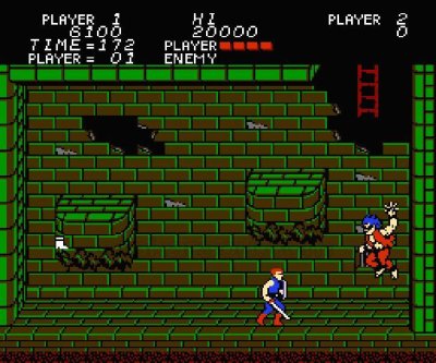 闘いの挽歌 ファミコンソフト / 起動確認済み プレイ画面 / Trojan (Tatakai no Banka) Famicom Game Gameplay Screenshot