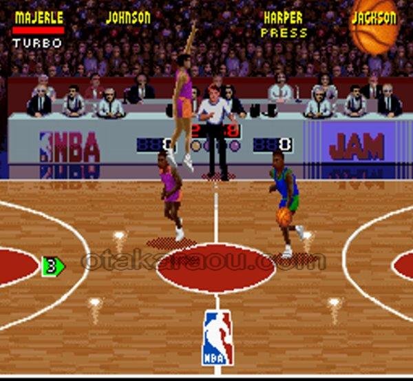 NBAジャム スーパーファミコンソフト / 起動確認済み プレイ画面 / NBAジャム Super Famicom Game Gameplay Screenshot