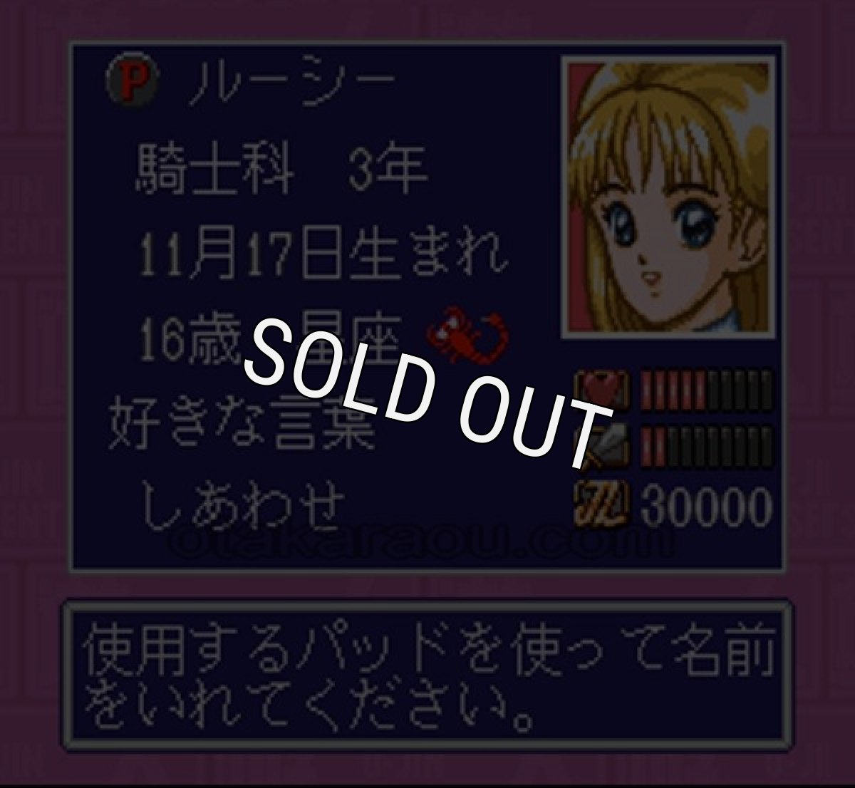 スーパーファミコンソフト電池交換遊人のふりふりガールズ