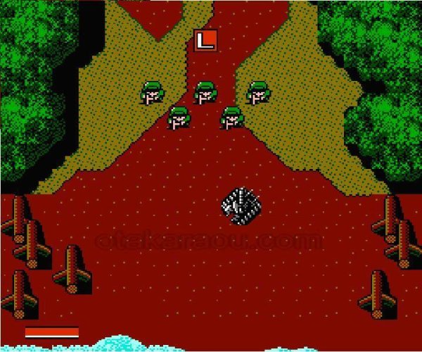 グレートタンク ファミコンソフト / 起動確認済み プレイ画面 / Iron Tank (Great Tank) Famicom Game Gameplay Screenshot