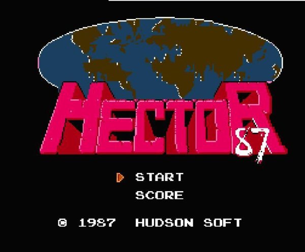 ヘクター’87 ファミコンソフト / 起動確認済み プレイ画面 / Starship Hector Famicom Game Gameplay Screenshot
