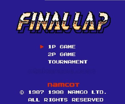 ファイナルラップ ファミコンソフト / 起動確認済み プレイ画面 / Final Lap Famicom Game Gameplay Screenshot