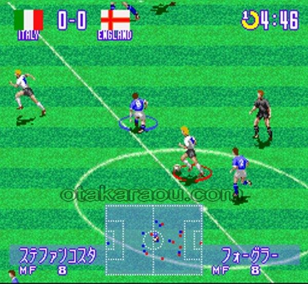 実況ワールドサッカー2 スーパーファミコンソフト / 起動確認済み プレイ画面 / International Superstar Soccer Super Famicom Game Gameplay Screenshot