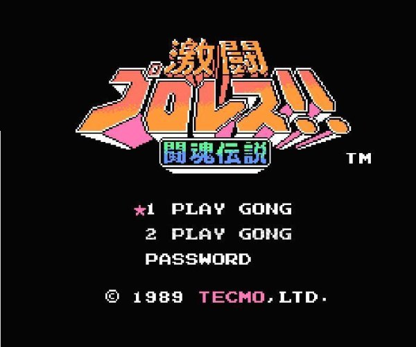 ファミコン 名作 激闘プロレス!!闘魂伝説