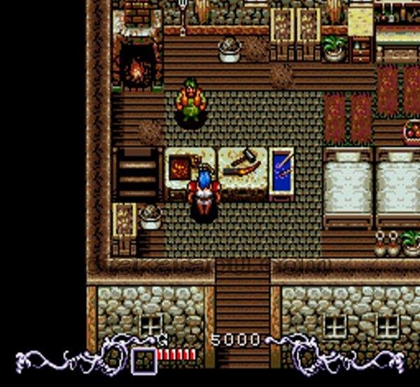 ブレインロード スーパーファミコンソフト / 起動確認済み プレイ画面 / Brain Lord Super Famicom Game Gameplay Screenshot