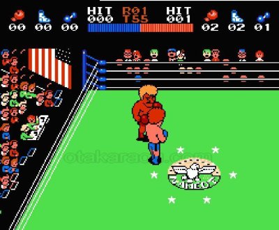 ファミリーボクシング ファミコンソフト / 起動確認済み プレイ画面 / Family Boxing Famicom Game Gameplay Screenshot