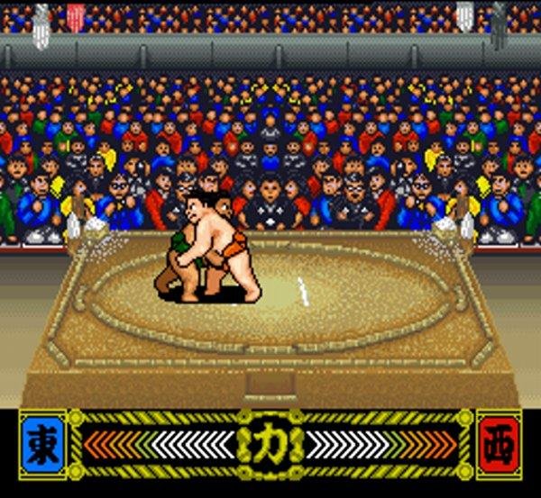 つっぱり大相撲 スーパーファミコンソフト / 起動確認済み プレイ画面 / Tsuppari Oozumou Super Famicom Game Gameplay Screenshot