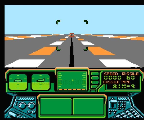 トップガン デュアルファイターズ ファミコンソフト / 起動確認済み プレイ画面 / Top Gun: The Second Mission Famicom Game Gameplay Screenshot