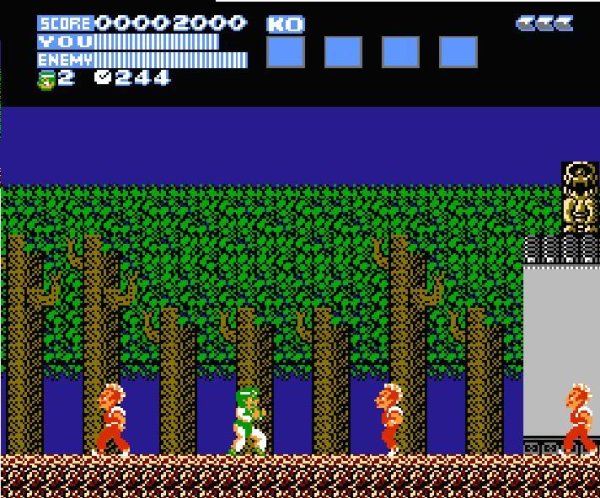 飛龍の拳 ファミコンソフト / 起動確認済み プレイ画面 / Flying Dragon Famicom Game Gameplay Screenshot