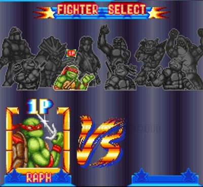 T.M.N.T.(ティーンエイジ ミュータント ニンジャ タートルズ) ミュータント ウォーリアーズ スーパーファミコンソフト / 起動確認済み プレイ画面 / TMNT: Mutant Warriors (Tournament Fighters) Super Famicom Game Gameplay Screenshot