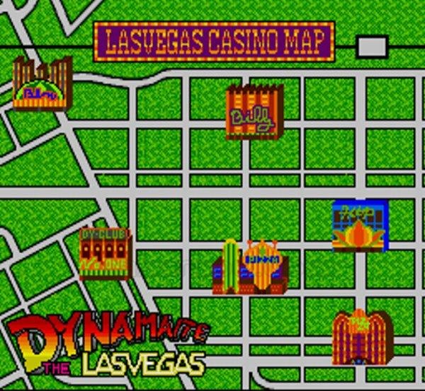 ダイナマイト・ザ・ラスベガス スーパーファミコンソフト / 起動確認済み プレイ画面 / Dynamite the Las Vegas Super Famicom Game Gameplay Screenshot