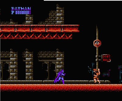 バットマン ファミコンソフト / 起動確認済み プレイ画面 / Batman Famicom Game Gameplay Screenshot