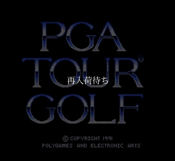 PGAツアーゴルフ スーパーファミコンソフト / 起動確認済み プレイ画面 / PGA Tour Golf Super Famicom Game Gameplay Screenshot