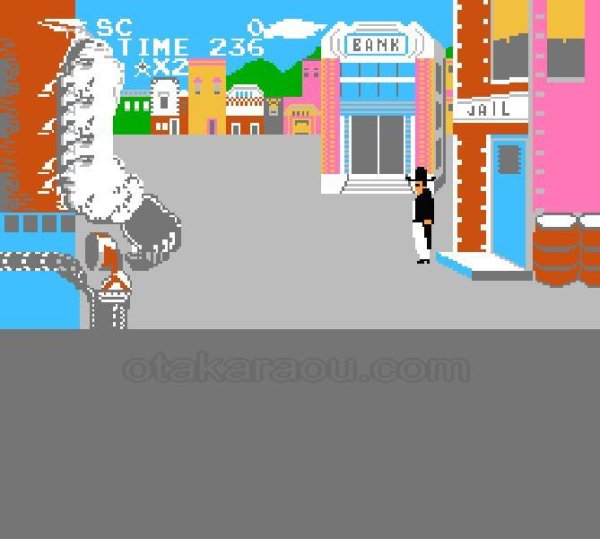 ロウ・オブ・ザ・ウエスト ファミコンソフト / 起動確認済み プレイ画面 / Law of the West Famicom Game Gameplay Screenshot