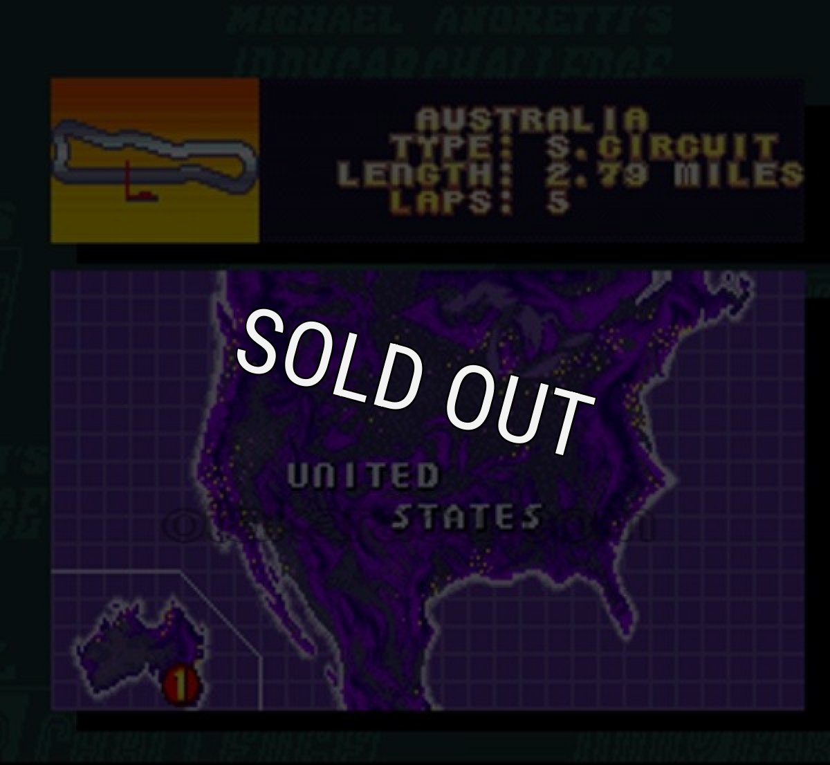 スーパーファミコン中古 マイケル・アンドレッティ インディカーチャレンジ