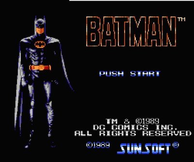 バットマン ファミコンソフト / 起動確認済み プレイ画面 / Batman Famicom Game Gameplay Screenshot