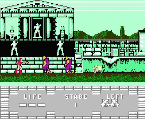 獣王記 ファミコンソフト / 起動確認済み プレイ画面 / Altered Beast (Jyuuouki) Famicom Game Gameplay Screenshot