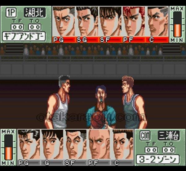 TVアニメ スラムダンク2 スーパーファミコンソフト / 起動確認済み プレイ画面 / Slam Dunk Super Famicom Game Gameplay Screenshot