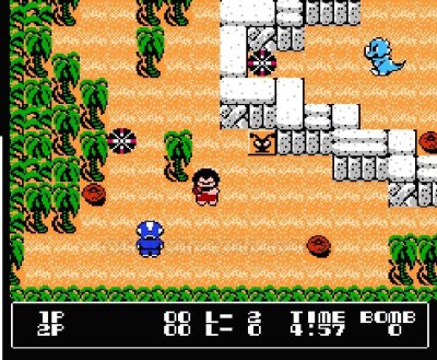 ブービーキッズ ファミコンソフト / 起動確認済み プレイ画面 / Booby Kids Famicom Game Gameplay Screenshot