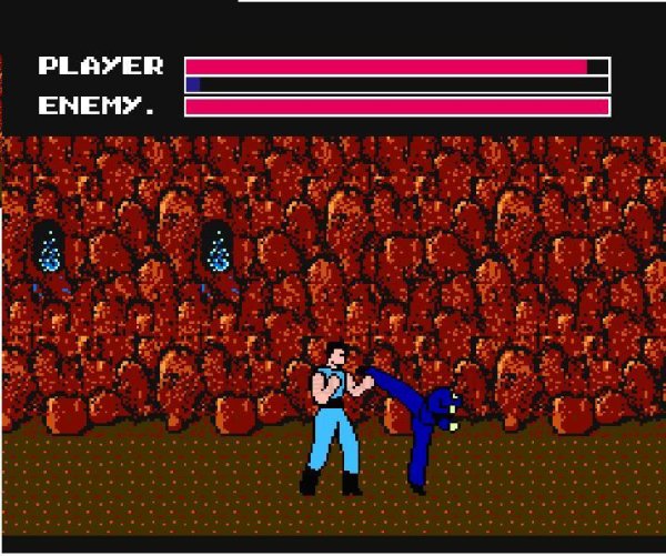 ファイティングロード ファミコンソフト / 起動確認済み プレイ画面 / Fighting Road Famicom Game Gameplay Screenshot