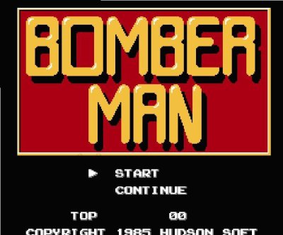 ボンバーマン ファミコンソフト / 起動確認済み プレイ画面 / Bomberman Famicom Game Gameplay Screenshot