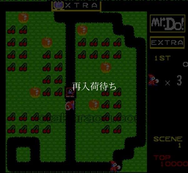 ミスタードゥ スーパーファミコンソフト / 起動確認済み プレイ画面 / Mr. Do Super Famicom Game Gameplay Screenshot