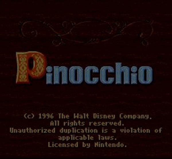 ピノキオ スーパーファミコンソフト / 起動確認済み プレイ画面 / Pinocchio Super Famicom Game Gameplay Screenshot