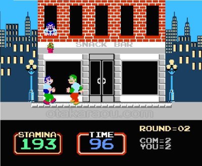 アーバンチャンピオン ファミコンソフト / 起動確認済み プレイ画面 / Urban Champion Famicom Game Gameplay Screenshot