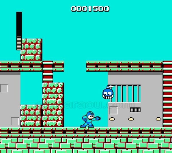 ロックマン ファミコンソフト / 起動確認済み プレイ画面 / Mega Man (Rockman) Famicom Game Gameplay Screenshot