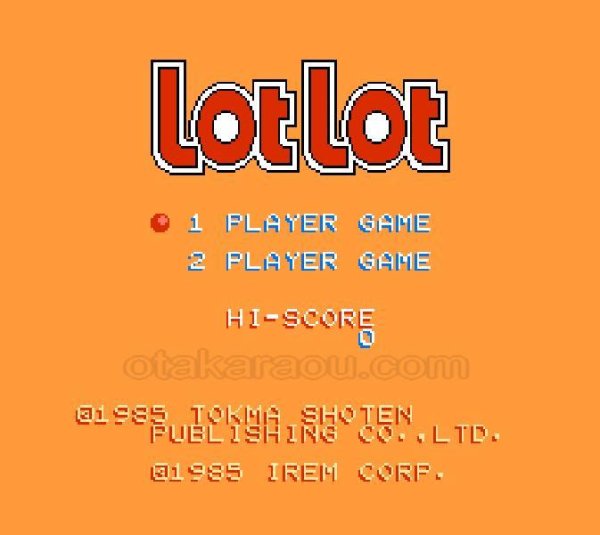 ロットロット ファミコンソフト / 起動確認済み プレイ画面 / Lot Lot Famicom Game Gameplay Screenshot